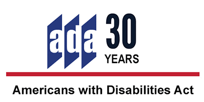 Logo image for the ADA 30 Years Americans with Disabilities Act celebration