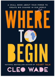 Image of book cover of Where to Begin. The title and author appear in bold font. In the word "To" a globe icon replaces the "O"